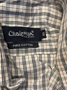 Men White Checks Shirt
