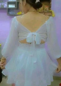 Off-Shoulder White Dress