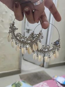 Seashell Statement Hoop Earrings
