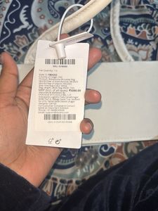 Ivory Shoulder Bag with Scarf Detail