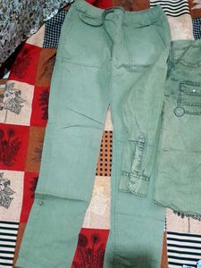 Army Green Pant With Denim Shirt