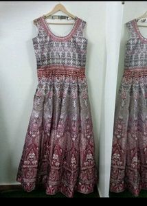 SILK WEDDING GOWN WITH DUPATTA