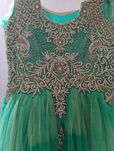 Green Embellished Formal Dress