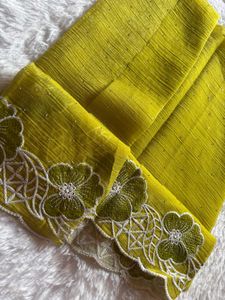 Elegant Embroidered Saree with work blouse piece