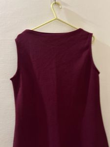 Burgundy Sleeveless Dress