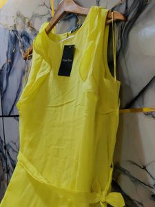 brand new Yellow Ruffle Dress M SIZE
