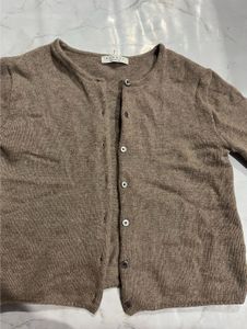 Beige Cardigan Sweater