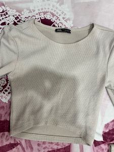 Zara Ribbed Crop Top