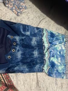 Tie Dye Strapless Dress
