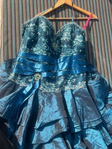 Elegant Teal Ethnic Gown- 2800 rs only