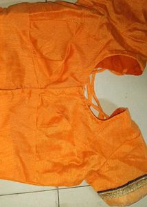 Orange Blouse and sari