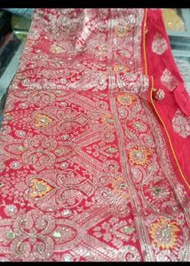 Full Handwork heavy pure banarasi saree