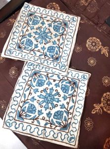 Wool Embroidered Cushion Covers (Set of 2)