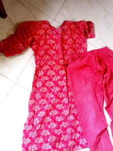 Beautiful Red Kurta With Pant♥️