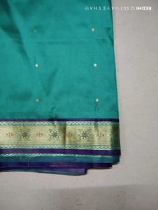 Teal Saree with 2 Blouse
