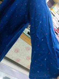 Blue Patterned Long Sleeve Top