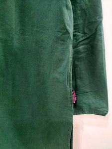 Cotton Green Short Kurta For Men