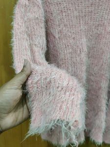 Pink Fuzzy Knit Sweater