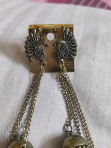 Three Layered Golden Earrings