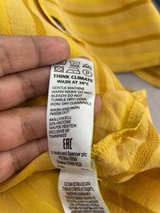 🤩 Mustard Magic! M&amp;S Striped Hi-Low Tunic ☀️