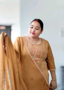 Elegant Mustard Yellow Kurti Set