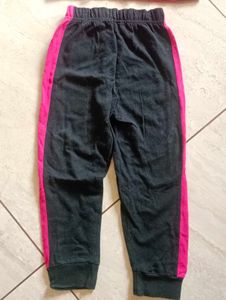 Kids Pink &amp; Black Tracksuit Set