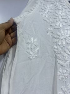White Chikankari Embroidered Kurta