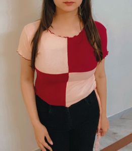 Maroon Pink Check