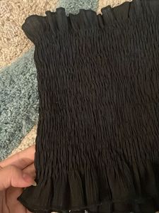 Black frill Tube Top free size