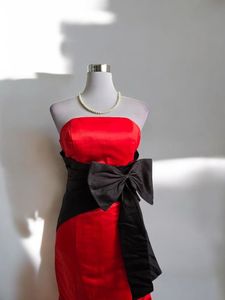 Red Dress With Black Bow