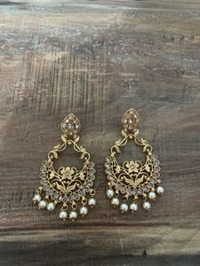 Gold Pearl Drop Earrings