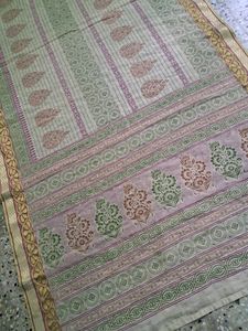 Pure Cotton Saree With Printed