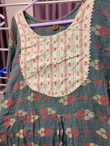 Floral Print Cotton Kurti