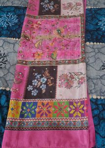 Mirror Work Blouse And Saree