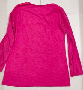 Pink Graphic Print full sleeve Tee