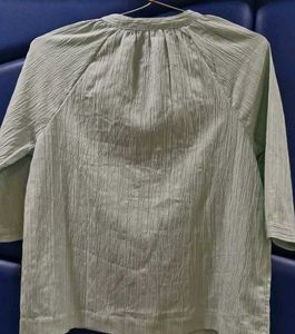 Sage Green Button-Up Top