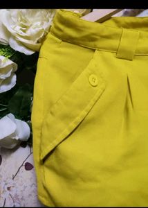 Yellow Pocketed Shorts