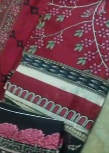 Elegant Maroon Embroidered Suit