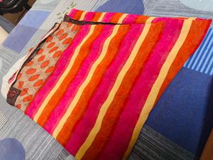 Striped and Double Design Saree