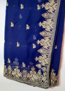 Elegant Blue Saree