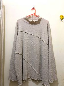 Stylish Turtleneck Top Length 28