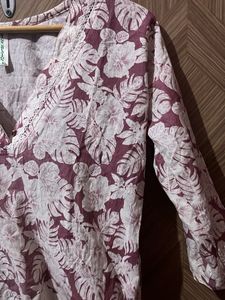 Floral Print Short Kurti