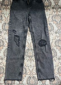 Distressed Black Wash Jeans