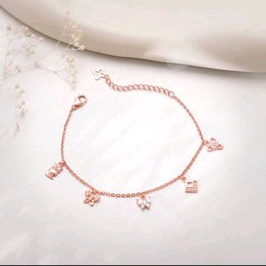 GIVA 925 REAL SILVER Bracelet (Rose Gold Plating)