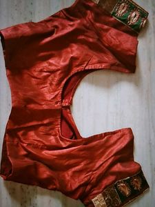 Green Saree With Embroidered Blouse