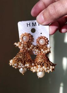 Set of 6 - Elegant Stone Stud And Pearl Earrings