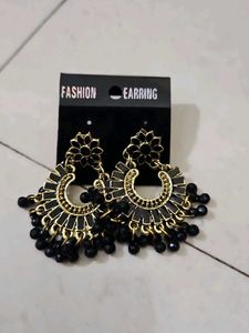 Fashion Earring - Black/Gold