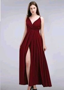 Burgundy Wrap Maxi Dress