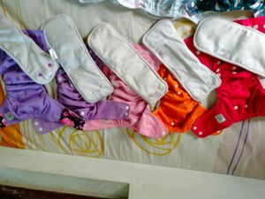 8 Reusable Cloth Diaper Bundle