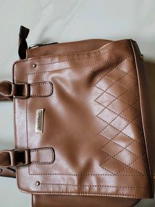 Brown Structured Satchel